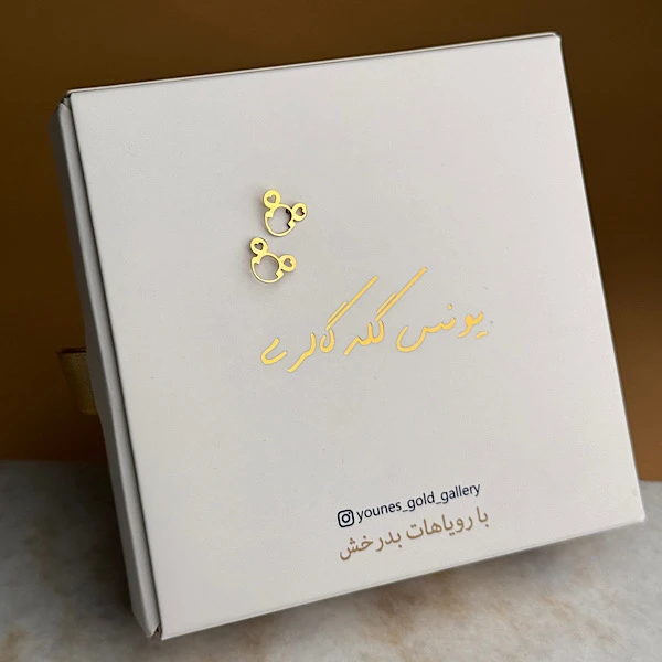 گوشواره میخی طلا میکی موس